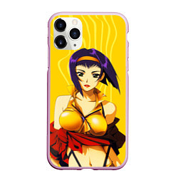 Чехол iPhone 11 Pro матовый Cowboy Bebop Фэй Валентайн, цвет: 3D-розовый