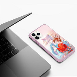 Чехол iPhone 11 Pro матовый Томоэ и Нанами, цвет: 3D-розовый — фото 2