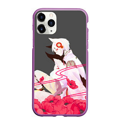 Чехол iPhone 11 Pro матовый Flower Tomoe, цвет: 3D-фиолетовый