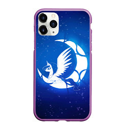 Чехол iPhone 11 Pro матовый Лунная пони, цвет: 3D-фиолетовый