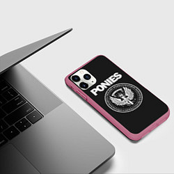 Чехол iPhone 11 Pro матовый Pony x Ramones, цвет: 3D-малиновый — фото 2