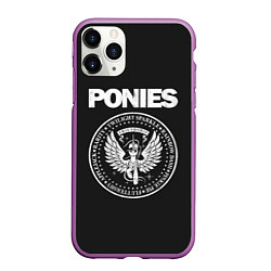 Чехол iPhone 11 Pro матовый Pony x Ramones, цвет: 3D-фиолетовый