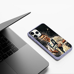 Чехол iPhone 11 Pro матовый Криштиану Роналду Ювентус, цвет: 3D-светло-сиреневый — фото 2