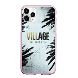 Чехол iPhone 11 Pro матовый Resident Evil Village Crow, цвет: 3D-розовый