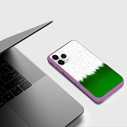Чехол iPhone 11 Pro матовый GREEN POWER, цвет: 3D-фиолетовый — фото 2