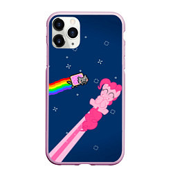 Чехол iPhone 11 Pro матовый Nyan cat x Pony, цвет: 3D-розовый
