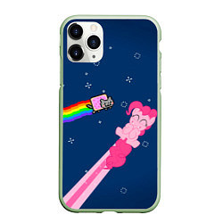 Чехол iPhone 11 Pro матовый Nyan cat x Pony, цвет: 3D-салатовый
