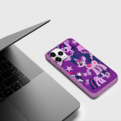 Чехол iPhone 11 Pro матовый Twilight Sparkle, цвет: 3D-фиолетовый — фото 2