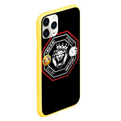 Чехол iPhone 11 Pro матовый Хищник, цвет: 3D-желтый — фото 2