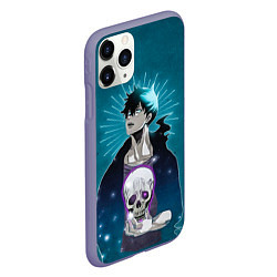 Чехол iPhone 11 Pro матовый Jin-Woo and skull, цвет: 3D-серый — фото 2