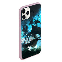 Чехол iPhone 11 Pro матовый Летучий голландец, цвет: 3D-розовый — фото 2
