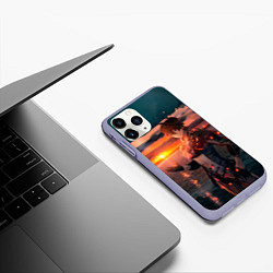 Чехол iPhone 11 Pro матовый Tartaglia art, цвет: 3D-светло-сиреневый — фото 2