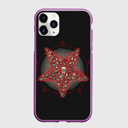 Чехол iPhone 11 Pro матовый Star of Isaac, цвет: 3D-фиолетовый