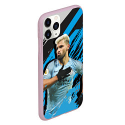 Чехол iPhone 11 Pro матовый Серхио Агуэро, цвет: 3D-розовый — фото 2