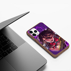 Чехол iPhone 11 Pro матовый GENSHIN IMPACT МОЛНИЯ, цвет: 3D-коричневый — фото 2