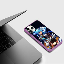 Чехол iPhone 11 Pro матовый Eula Genshin Impact, цвет: 3D-фиолетовый — фото 2