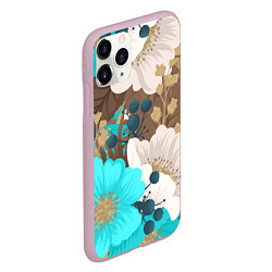 Чехол iPhone 11 Pro матовый Красивые цвеТы, цвет: 3D-розовый — фото 2