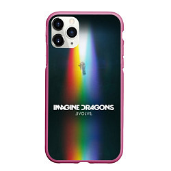 Чехол iPhone 11 Pro матовый Imagine Dragons: Evolve, цвет: 3D-малиновый