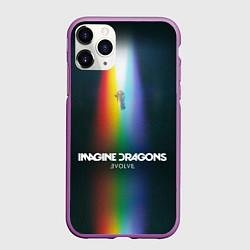 Чехол iPhone 11 Pro матовый Imagine Dragons: Evolve, цвет: 3D-фиолетовый