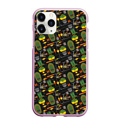 Чехол iPhone 11 Pro матовый Время порыбачить, цвет: 3D-розовый