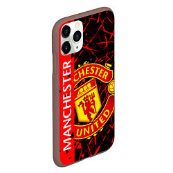 Чехол iPhone 11 Pro матовый МАНЧЕСТЕР MANCHESTER UNITED, цвет: 3D-коричневый — фото 2