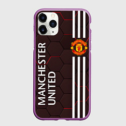 Чехол iPhone 11 Pro матовый МАНЧЕСТЕР MANCHESTER ПЛИТЫ, цвет: 3D-фиолетовый
