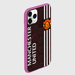 Чехол iPhone 11 Pro матовый МАНЧЕСТЕР MANCHESTER ПЛИТЫ, цвет: 3D-фиолетовый — фото 2