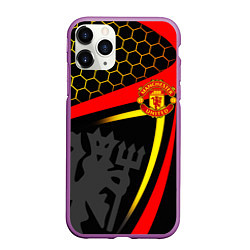 Чехол iPhone 11 Pro матовый МАНЧЕСТЕР MANCHESTER SPORT, цвет: 3D-фиолетовый