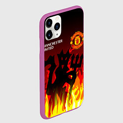 Чехол iPhone 11 Pro матовый MANCHESTER UNITED ДЬЯВОЛ, цвет: 3D-фиолетовый — фото 2