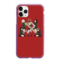 Чехол iPhone 11 Pro матовый Girls und Panzer Правда, цвет: 3D-фиолетовый