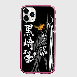 Чехол iPhone 11 Pro матовый Bleach, Ичиго с мечом, цвет: 3D-малиновый
