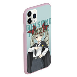 Чехол iPhone 11 Pro матовый Girls und Panzer, цвет: 3D-розовый — фото 2