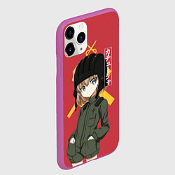 Чехол iPhone 11 Pro матовый Катюша, цвет: 3D-фиолетовый — фото 2