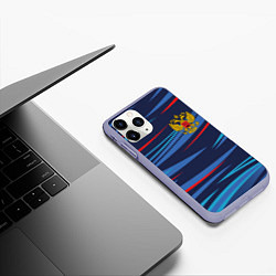 Чехол iPhone 11 Pro матовый РОССИЯ RUSSIA UNIFORM, цвет: 3D-светло-сиреневый — фото 2