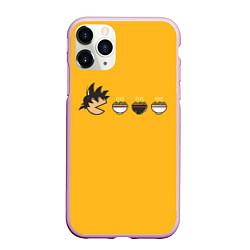 Чехол iPhone 11 Pro матовый Son Goku Noodle Eater, цвет: 3D-розовый