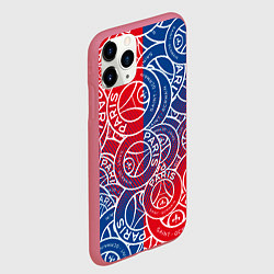 Чехол iPhone 11 Pro матовый ФК ПСЖ PARIS SAINT GERMAIN, цвет: 3D-малиновый — фото 2