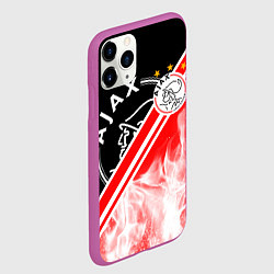 Чехол iPhone 11 Pro матовый FC AJAX AMSTERDAM ФК АЯКС, цвет: 3D-фиолетовый — фото 2