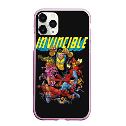 Чехол iPhone 11 Pro матовый Неуязвимый Invincible, цвет: 3D-розовый
