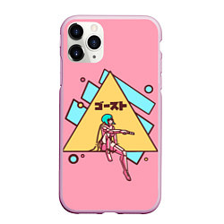 Чехол iPhone 11 Pro матовый Motoko Art, цвет: 3D-розовый