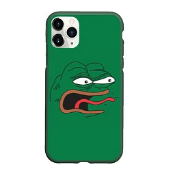 Чехол iPhone 11 Pro матовый Pepe skin, цвет: 3D-темно-зеленый