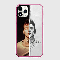 Чехол iPhone 11 Pro матовый Niletto side, цвет: 3D-малиновый