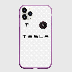 Чехол iPhone 11 Pro матовый INTER MIAMI FC TESLA KIT, цвет: 3D-фиолетовый