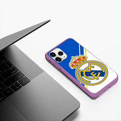 Чехол iPhone 11 Pro матовый REAL MADRID РЕАЛ МАДРИД, цвет: 3D-фиолетовый — фото 2