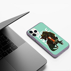 Чехол iPhone 11 Pro матовый Wolf, цвет: 3D-серый — фото 2