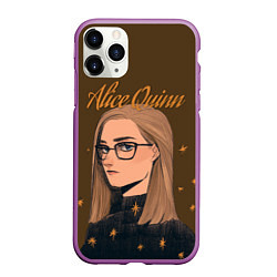 Чехол iPhone 11 Pro матовый Alice Quinn, цвет: 3D-фиолетовый