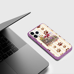 Чехол iPhone 11 Pro матовый Свободу фурри, цвет: 3D-фиолетовый — фото 2
