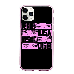 Чехол iPhone 11 Pro матовый Black pink eyes, цвет: 3D-розовый