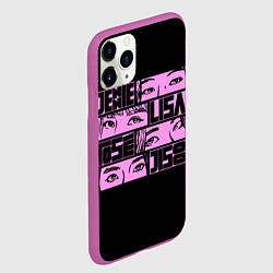 Чехол iPhone 11 Pro матовый Black pink eyes, цвет: 3D-фиолетовый — фото 2