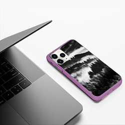 Чехол iPhone 11 Pro матовый ТУМАННЫЙ ЛЕС МРАЧНЫЙ ЛЕС, цвет: 3D-фиолетовый — фото 2