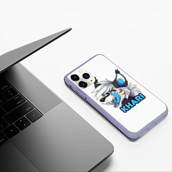 Чехол iPhone 11 Pro матовый Furry wolf Khari, цвет: 3D-светло-сиреневый — фото 2
